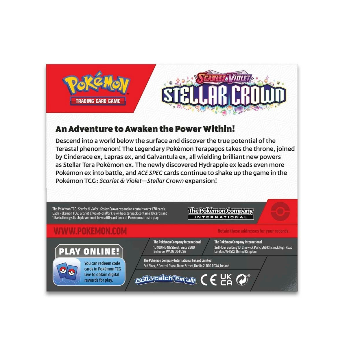 Stellar Crown Booster Box Pokemon Trading Card Game